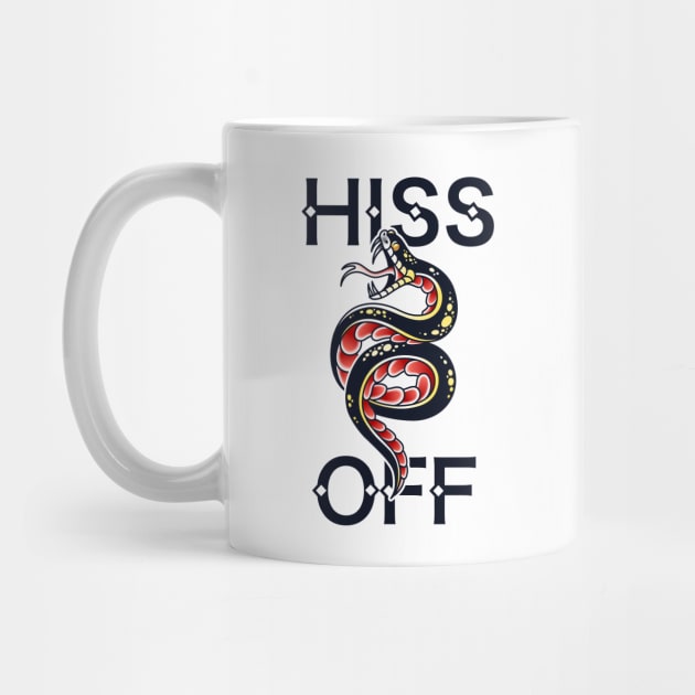 HISS OFF SNAKE TATTOO PISS OFF ART by Print Cartel